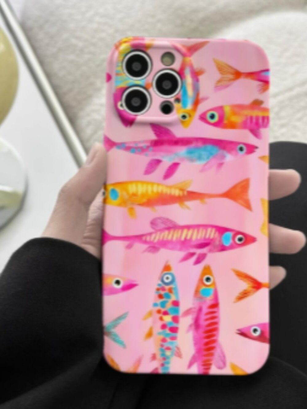 Pink Colorful Fish iPhone Case | Fun Coastal Ocean Aesthetic Phone Cover 16 Pro